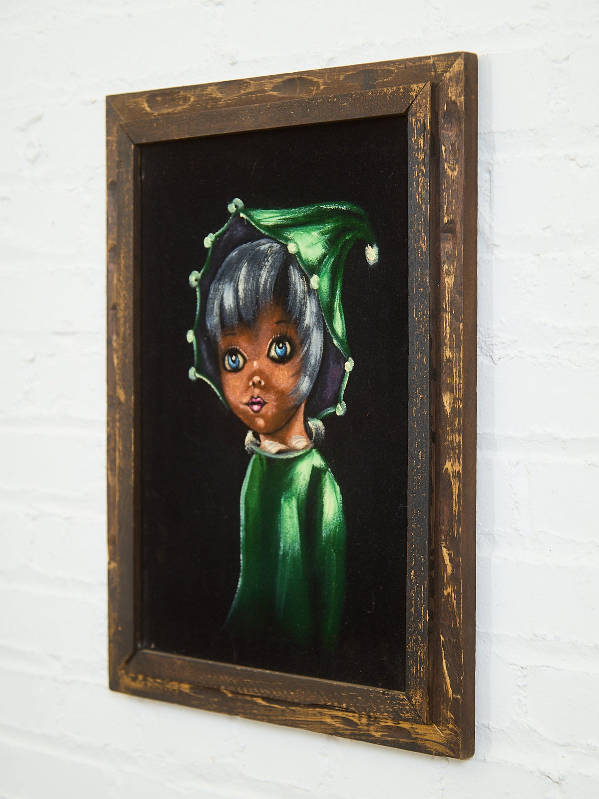 1970’s Black Velvet Jester Painting
