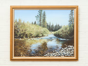 Tranquil River Landscape Oil Painting