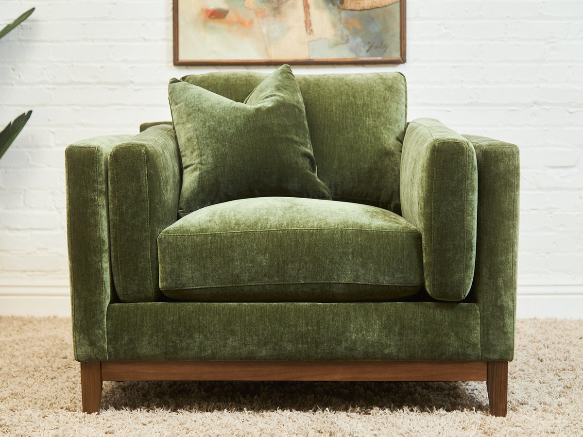 Lisette Armchair in Olive Moss