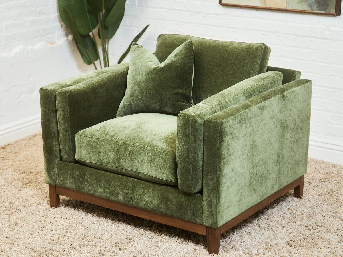 Lisette Armchair in Olive Moss