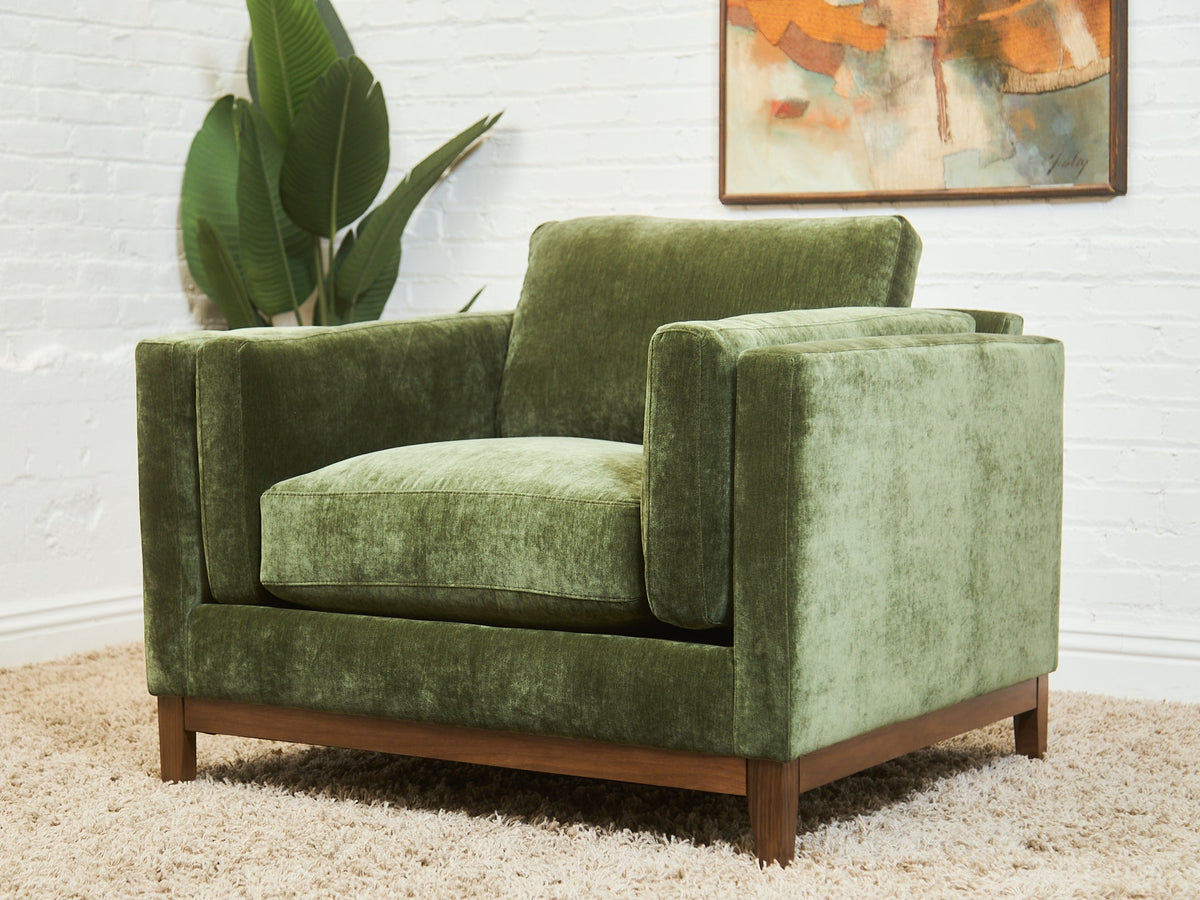 Lisette Armchair in Olive Moss
