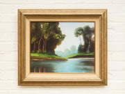 Framed River Landscape Oil Painting by Towski