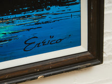 1970’s Sailboat Paintings in Blue Signed by E