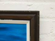1970’s Sailboat Paintings in Blue Signed by E