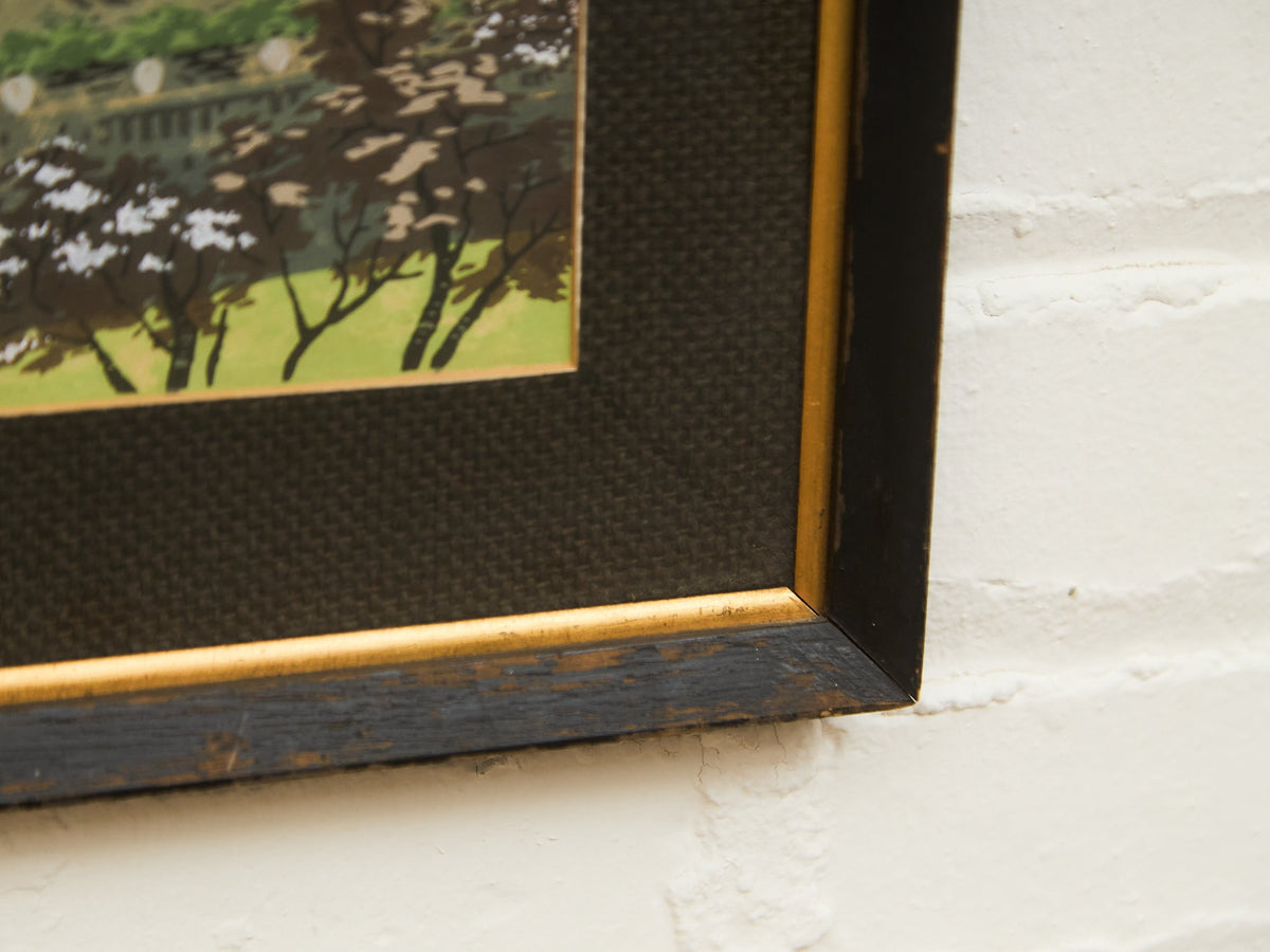 Vintage Japanese Woodblock print Framed