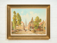 Old World Village Street European Townscape Oil Painting