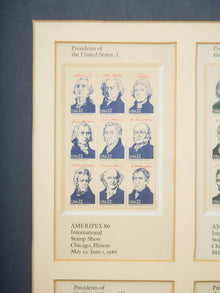 1986 Ameripex '86 United States postage stamps, Scott #2216-19 Framed
