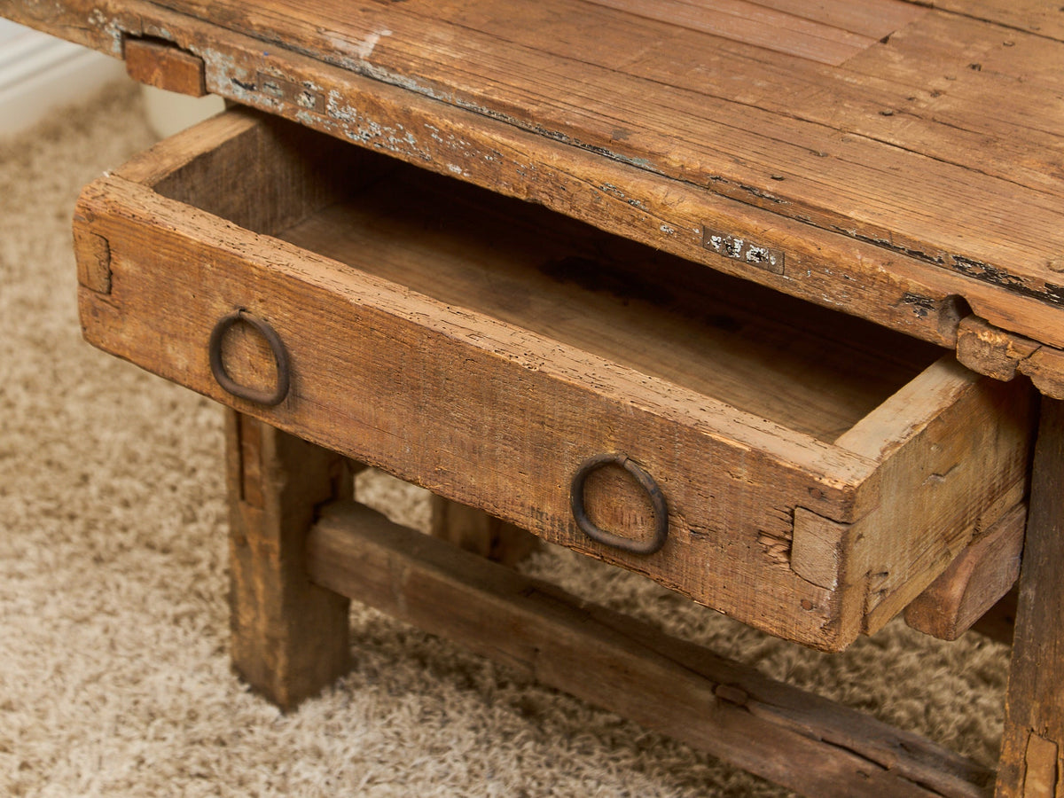 French utilitarian Rustic Antique Desk
