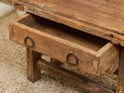 French utilitarian Rustic Antique Desk
