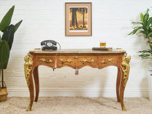 19th Century Antique Louis XV Style Bureau Plat Writing Table Bronze