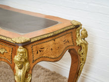 19th Century Antique Louis XV Style Bureau Plat Writing Table Bronze