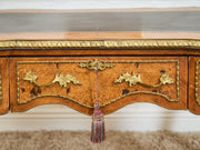 19th Century Antique Louis XV Style Bureau Plat Writing Table Bronze