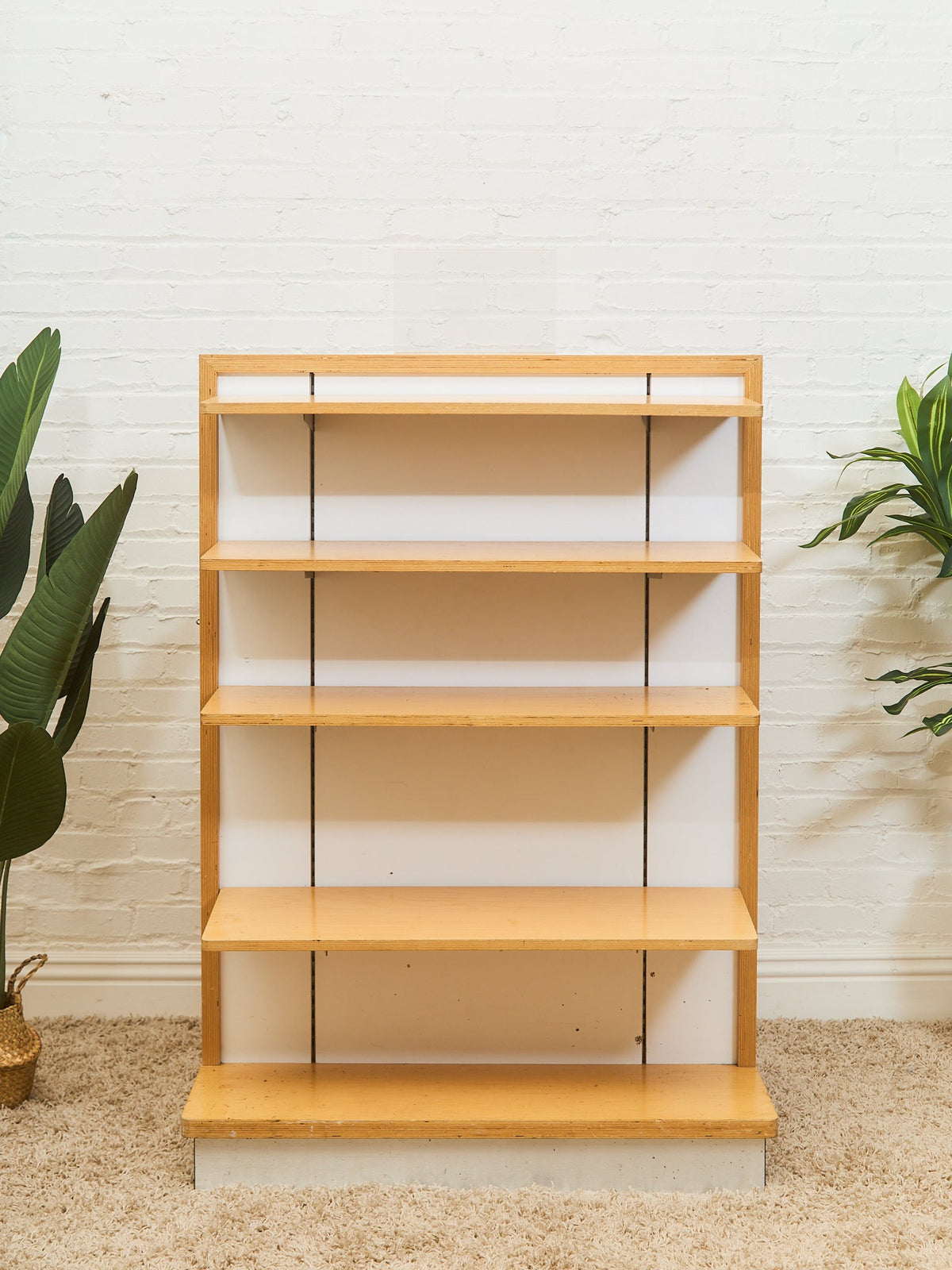 Vintage Double-Sided Adjustable Library Bookcase
