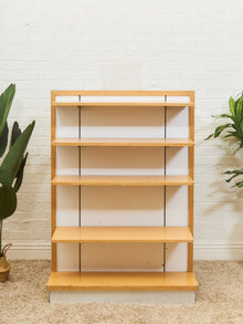Vintage Double-Sided Adjustable Library Bookcase