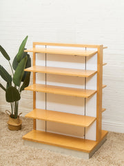 Vintage Double-Sided Adjustable Library Bookcase