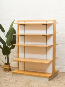 Vintage Double-Sided Adjustable Library Bookcase