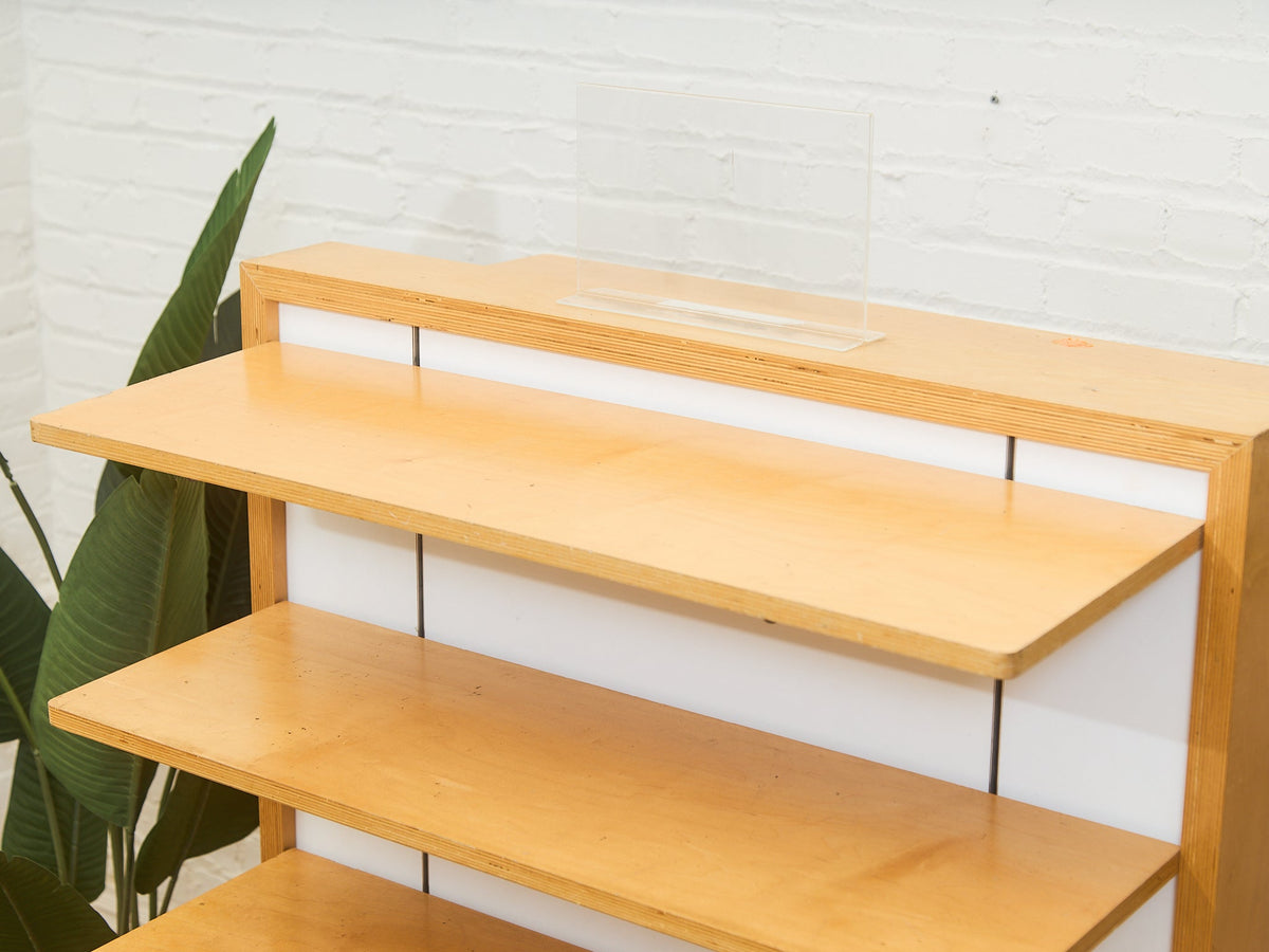 Vintage Double-Sided Adjustable Library Bookcase