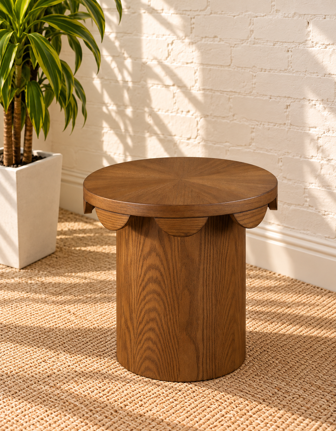 Solenn Side Table in Warm Walnut