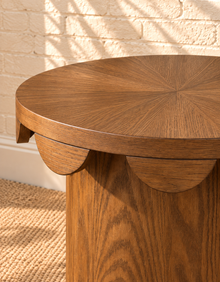 Solenn Side Table in Warm Walnut
