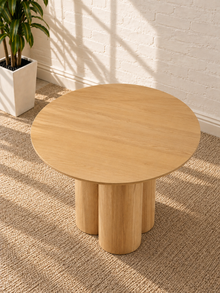Stella Sculptural Table in Blonde
