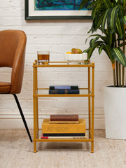 Gold Three Level Side Table