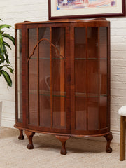 English Walnut Antique Curio