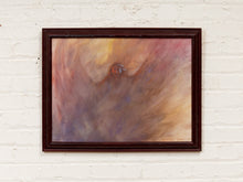 Inner Weather Atmospheric Abstract Painting in Blush Lavender and Cream