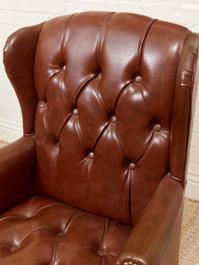 Medium Size Wing Back Leather Chair