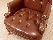 Medium Size Wing Back Leather Chair