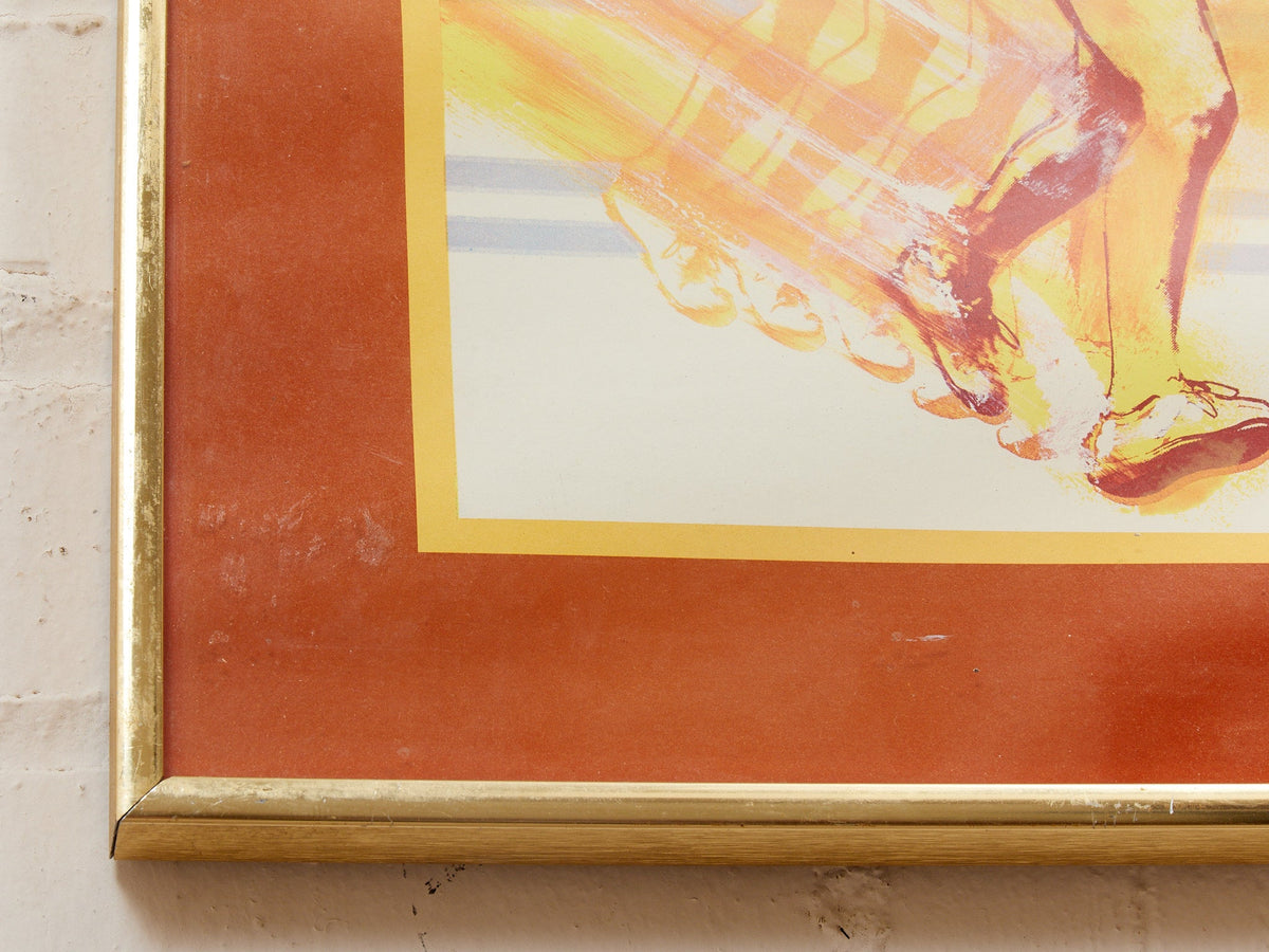 J Carter Tennis Screen Print 1977