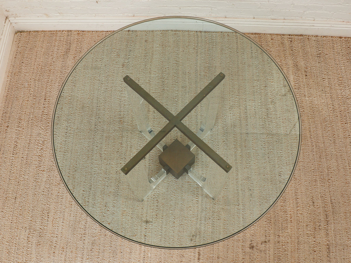 Philippe Jean French Style Mid-Century Modern Plexiglass Style Table