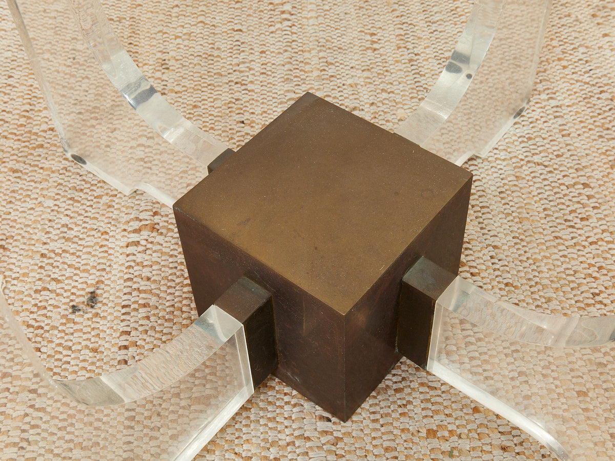 Philippe Jean French Style Mid-Century Modern Plexiglass Style Table
