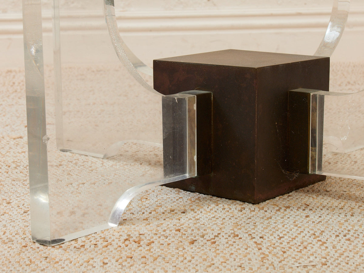 Philippe Jean French Style Mid-Century Modern Plexiglass Style Table