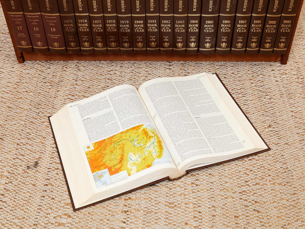 Vintage Compact Encyclopedia Bookcase
