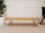 George Nelson Style Platform Bench With Metal Base