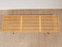 George Nelson Style Platform Bench With Metal Base