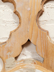 Vintage Carved Architectural Wall Mirror Frame in Unfinished Wood