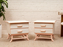 Pair of Vintage 1950s Asian-Style Nightstands