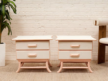 Pair of Vintage 1950s Asian-Style Nightstands