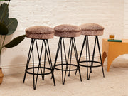 Set of 3 Brown Stools