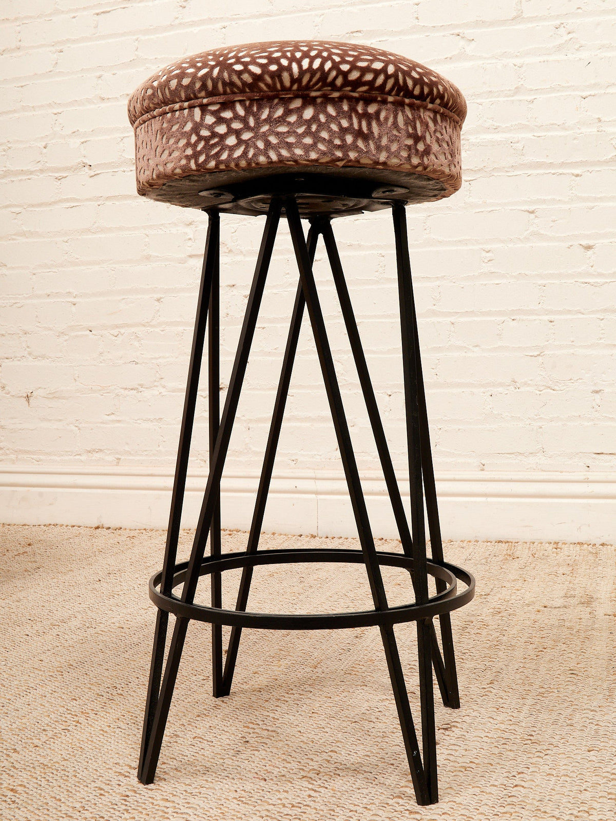Set of 3 Brown Stools