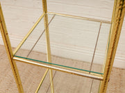 Gold Hollywood Regency Shelf