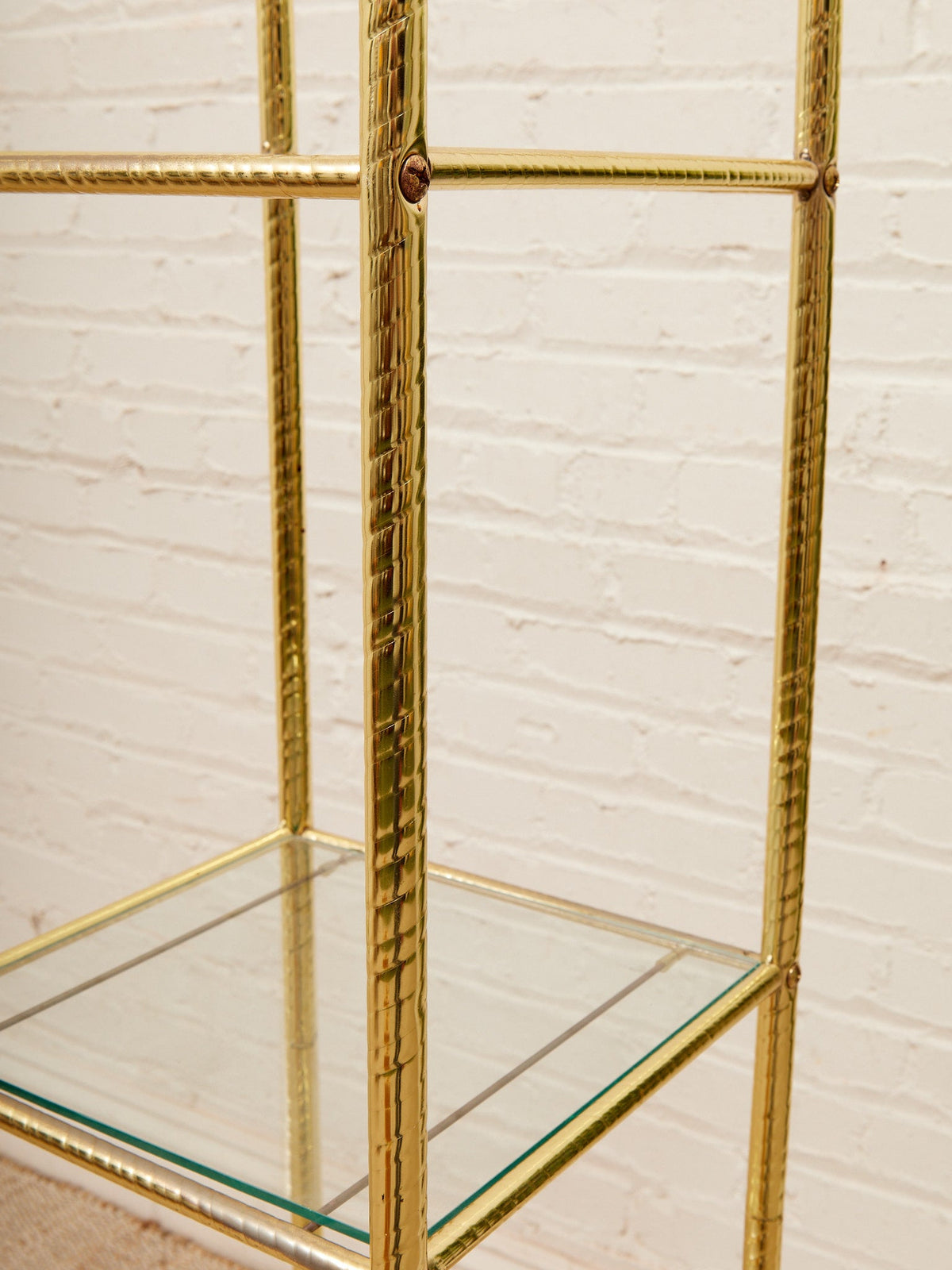 Gold Hollywood Regency Shelf
