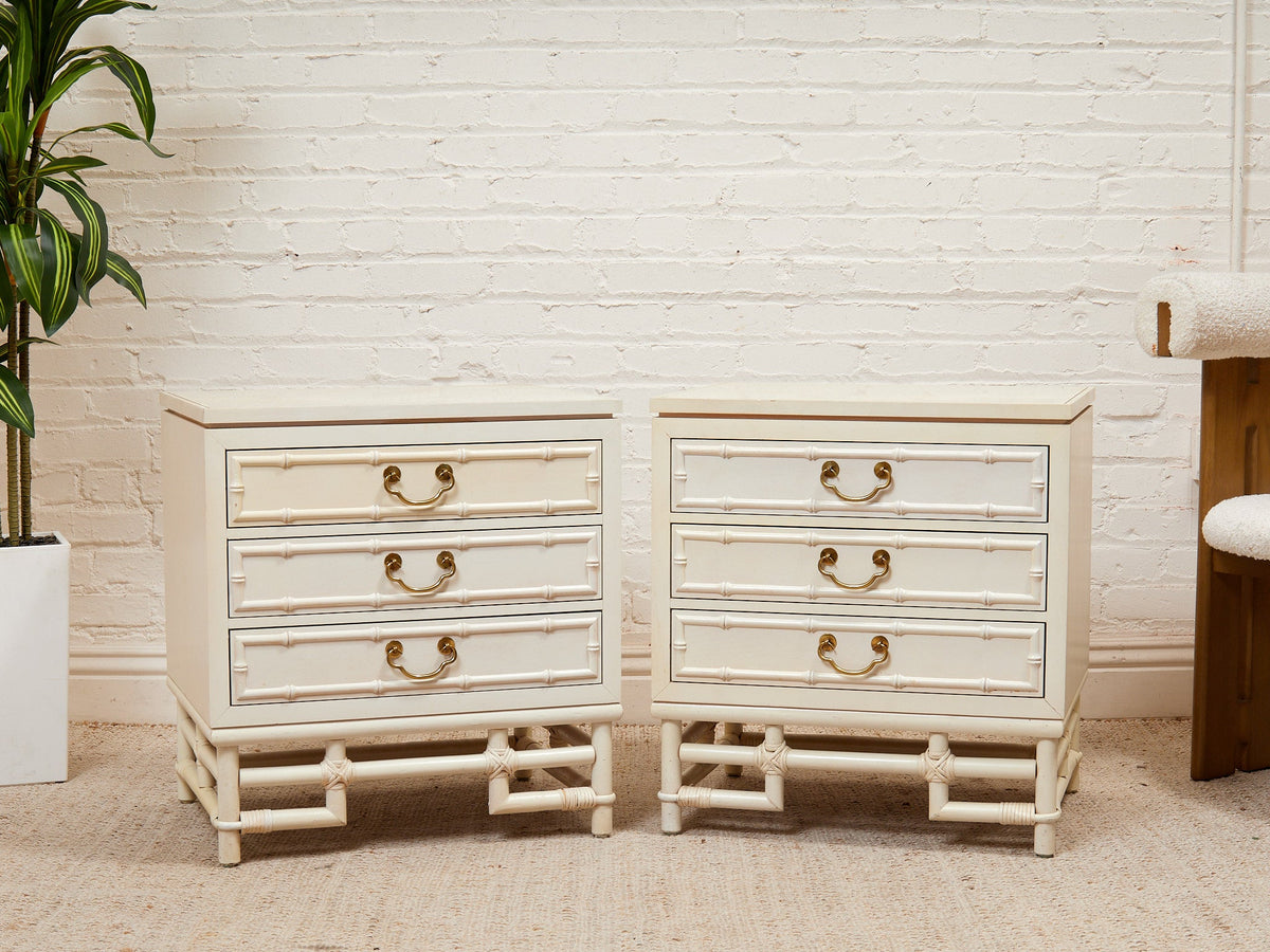 Pair of Hollywood Regency Nightstands