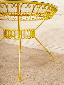 Arthur Umanoff Yellow Vintage Outdoor Table