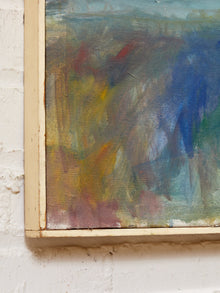 Figure by the Window Expressionist Painting with Floral Still Life