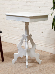White Antique Pedestal Desk