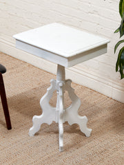 White Antique Pedestal Desk