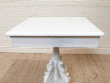 White Antique Pedestal Desk
