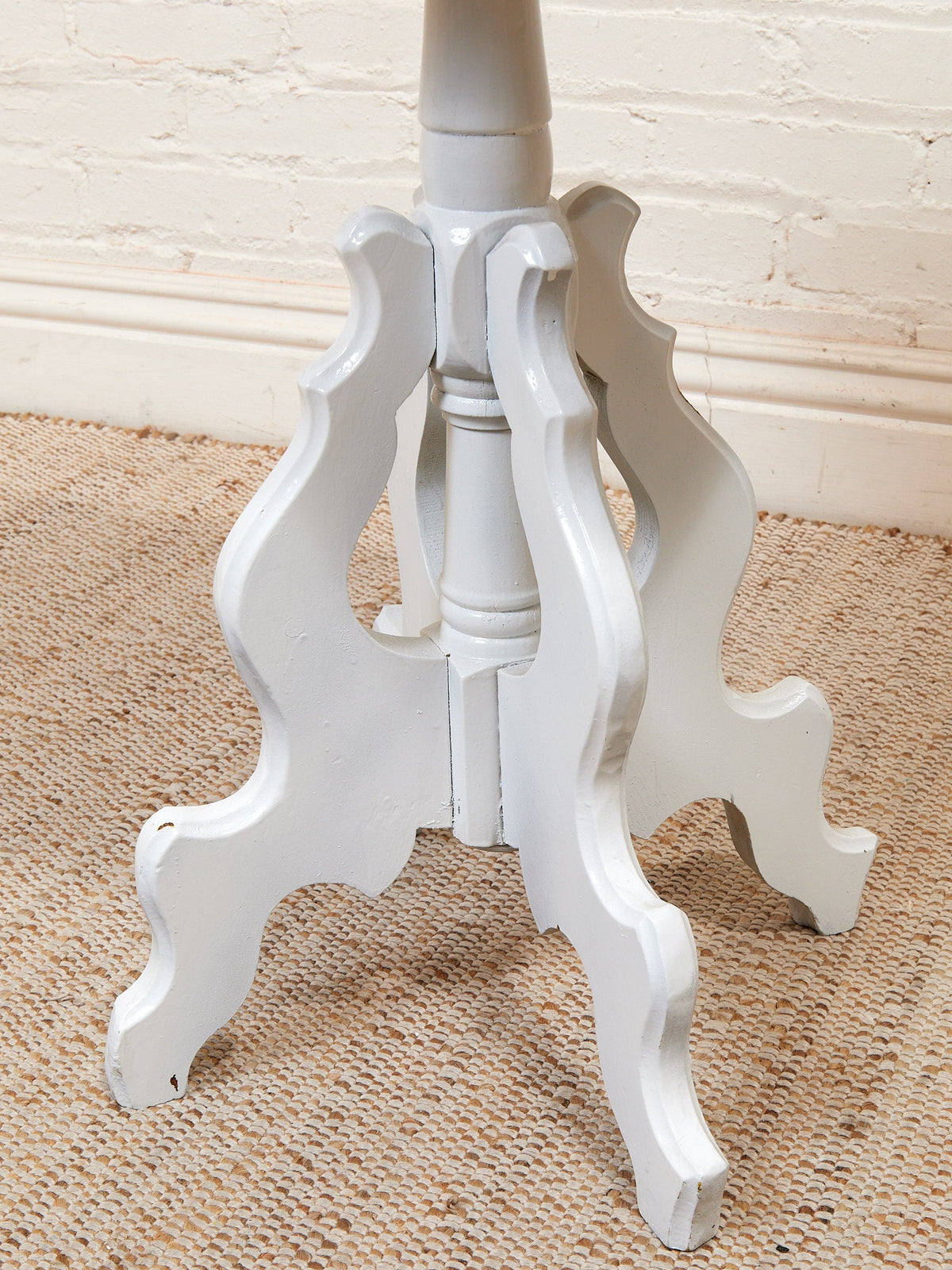 White Antique Pedestal Desk
